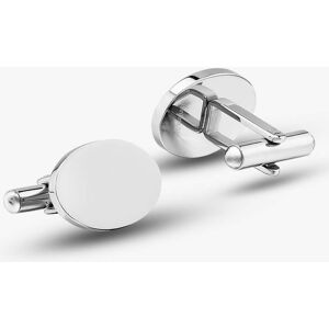 Thomas Henry Stainless Steel Plain Oval Cufflinks OSC-069S