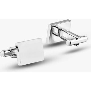 Thomas Henry Stainless Steel Plain Rectangle Cufflinks OSC-071S