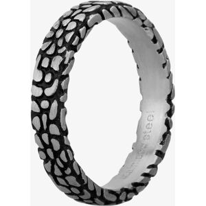 Bourne and Wilde Mens Oxidised Narrow Abstract Reptile Ring STR-481-01 62