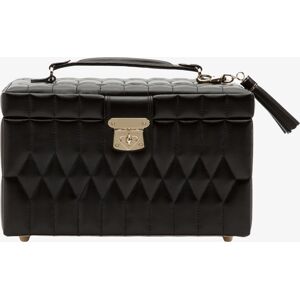 WOLF Ladies Caroline Medium Black Quilted Jewellery Box 329771