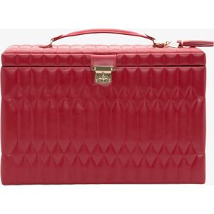 WOLF Ladies Caroline Extra Large Red Quilted Jewellery Box 329572