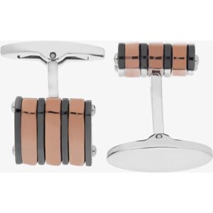 Fred Bennett Rose Gold Striped Steel Cufflinks V503