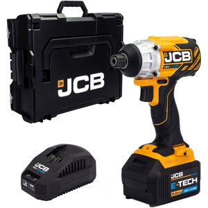 JCB 18V Brushless Impact Driver, 180Nm, 5.0AH Li-ion Battery, 2.4A Charger in L-Boxx 136   21-18BLID-5X