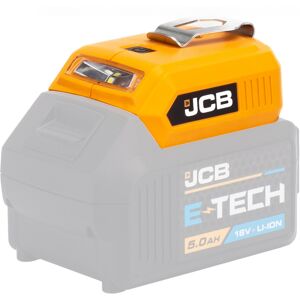 JCB 18V Cordless 60lm LED Light  with 2x USB Charge Portal Power Adaptor   21-18USB