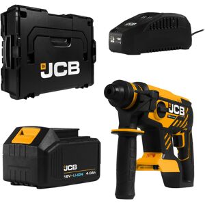 JCB 18V 1.7J Brushless SDS Rotary Hammer Drill with 4.0Ah Li-ion Battery & Charger in W-BOXX 136 Power Tool Case   JCB-18BLRH-4X-W