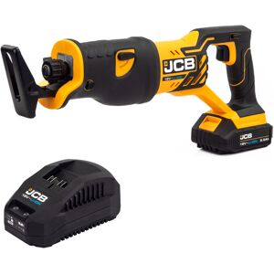 JCB 18V Cordless Reciprocating Saw, 2.0Ah Li-Ion Battery and 2.4A Charger   21-18RS-2X