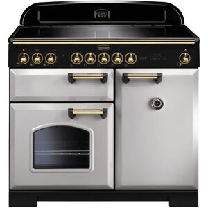 Rangemaster Classic Deluxe 100 Induction Range Cooker - Royal Pearl/Brass