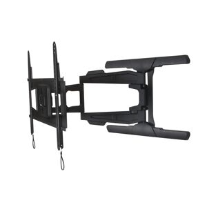 B-Tech BT8221 Ultra-Slim Double Arm Flat Screen Wall Mount with Tilt and Swivel - Black