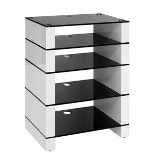 Blok STAX 810 Hi-Fi Stand - White Gloss, Black Glass