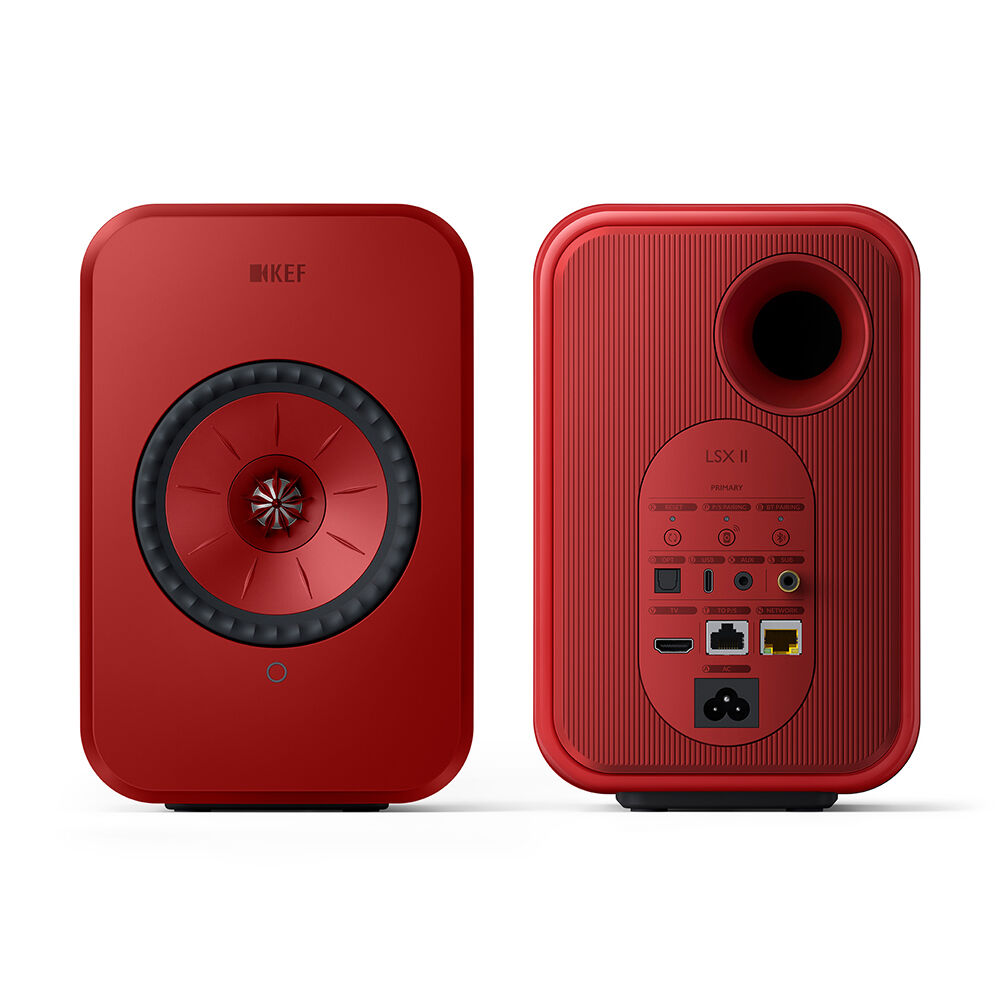 KEF LSX II Wireless Hi-Fi Speakers - Lava Red