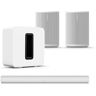 Sonos Arc Soundbar with Sonos Era 100 Pair & Sonos Sub - White