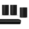 Sonos Beam Gen 2 Soundbar with Sonos Era 100 Pair & Sonos Sub Mini - Black