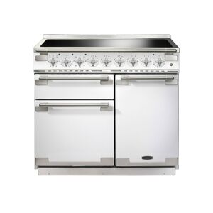 Rangemaster Elise 100 Induction Range Cooker - White/Brushed Nickel