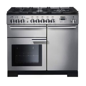Rangemaster Professional Deluxe 110 Dual Fuel Range Cooker - Stainless Steel/Chrome