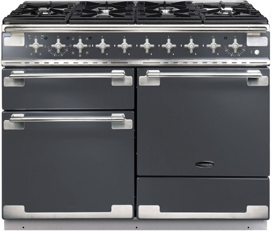 Rangemaster Elise 110 Dual Fuel Range Cooker - Slate/Nickel