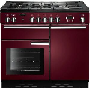 Rangemaster Professional+ 100 All Gas Range Cooker - Cranberry/Chrome