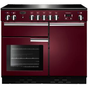 Rangemaster Professional+ 100 Ceramic Range Cooker - Cranberry/Chrome