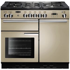 Rangemaster Professional+ 100 Dual Fuel Range Cooker - Cream/Chrome