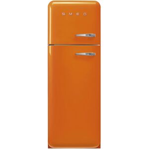 Smeg FAB30LOR5 60cm 50s Style Left Hand Hinge Freezer over Fridge - Orange