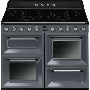 Smeg TR4110IGR Victoria 110cm Four Cavity Induction Range Cooker in Slate Grey