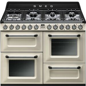 Smeg TR4110P1 Victoria 110cm Four Cavity Dual Fuel Traditional Cooker in Gloss Cream