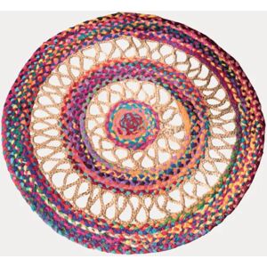 Joy Round Jute And Cotton Handmade Rug One Size Unisex