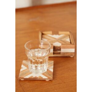 Joy Set Of 4 Inlay Wooden Coasters One Size Male