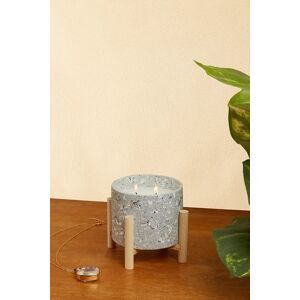 Joy Terrazzo Candle With Stand in Grey Grey Female