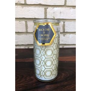 Joy Oud And Gingerlily Geo Printed Glass Candle 6x14cm Unisex