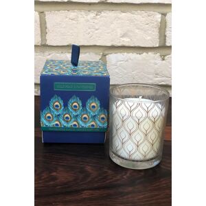 Joy Wild Pear And Patchouli Scented Peacock Design Candle white Female