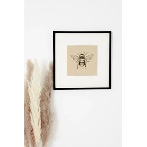 Joy Bee Framed Wall Art Gold Gold Unisex