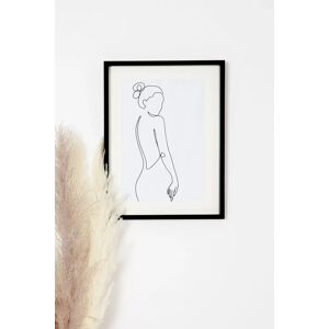 Joy Standing Woman Framed Wall Art black Unisex