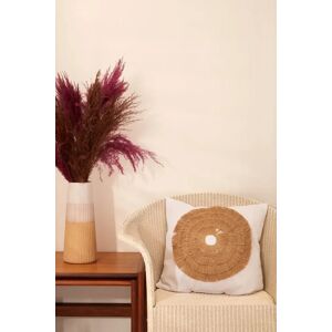 Joy White Tufted Jute Decorative Cushion white Unisex