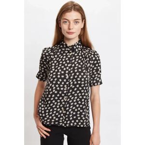 Louche Barclay Call Me Print Short Sleeve Shirt Black Black 10 Female