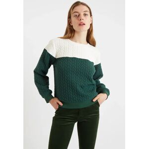 Louche Jan 2 Colour Sweatshirt - Green and White White 12 Female