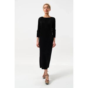 Louche Joeva Pleated Midi Dress - Black Black 14 Female