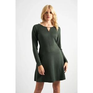 Louche Josy Brushed Marl Jersey Skater Style Mini Dress - Green green 12 Female