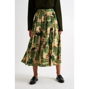 Louche Lizea Forest Scape Print Midi Skirt - Green green 16 Female