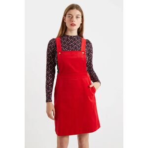Louche Sofiya Baby Cord Mini Pinafore Dress - Red red 10 Female