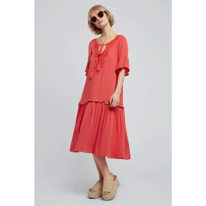 Louche Kamara Midi Tiered Dress red 10 Female