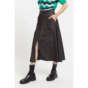 Louche Francoise Chambray Midi Skirt black 12 Female