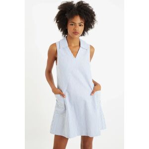 Louche Jerrika Sail Stripe A Line Mini Dress Blue Blue 10 Female