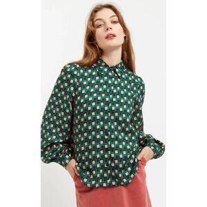 Louche Siv Retro Cubes Print Shirt green 8 Female