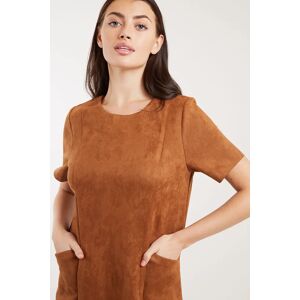 Louche Sylvie Faux Suede Mini Dress 12 Female