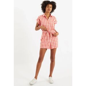 Louche Addie Picnic Check Playsuit In Red red 14 Female