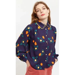 Louche Olena Clarice Floral Print Ric Rac Trimmed Blouse Floral 10 Female