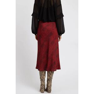 Louche Tehani Fleck Bias Midi Skirt red 12 Female