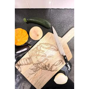 Joy Lobster Etched Wood Chopping Board Female