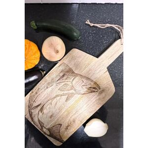 Joy Fish Etched Wood Chopping Board Female