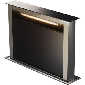 Smeg KDD60VXE-2 60cm Stainless Steel & Black Glass Island Downdraft Hood - Black / Stainless